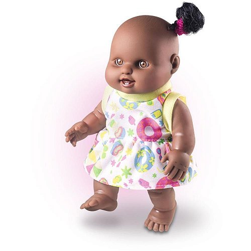 Boneca Milkinha Vinil 22CM Cabelo Crespo Colecionável