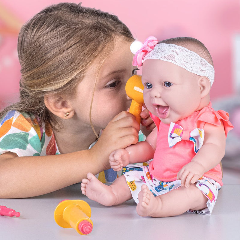 Boneca Baby Ninos Reborn Cuidar é Amar - Coleção Baby Ninos