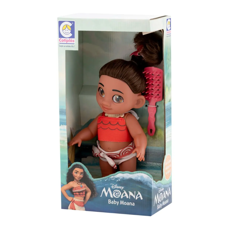 Boneca Moana Baby com Pente