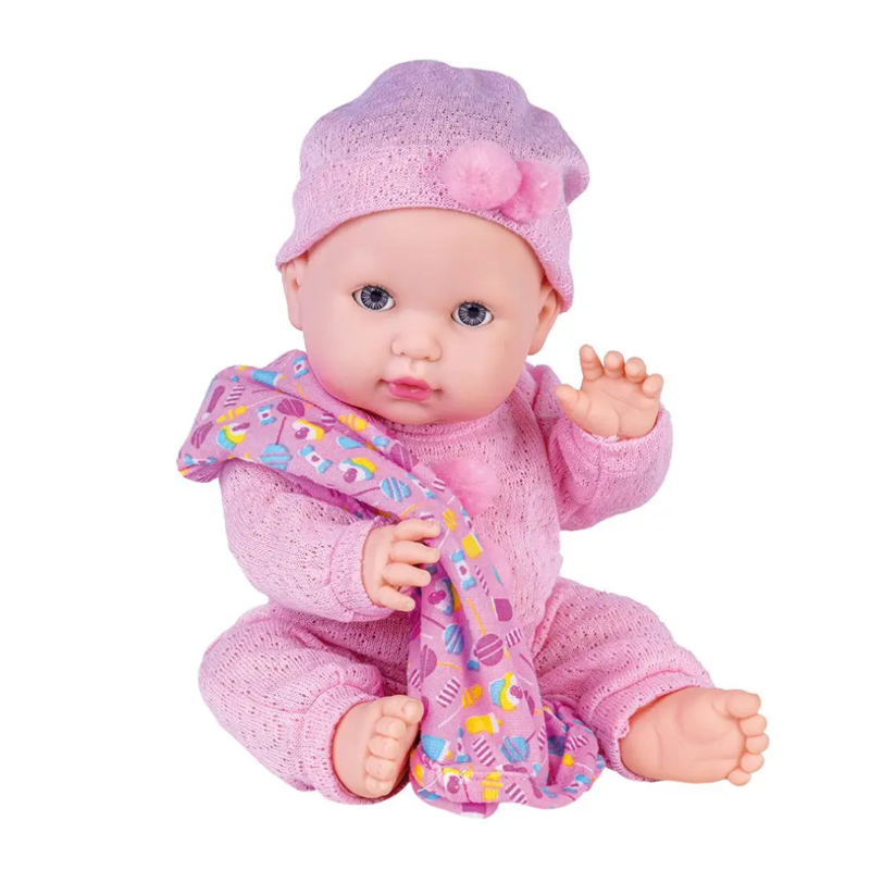 Boneca Love Born Faz Xixi Menina Touca Rosa